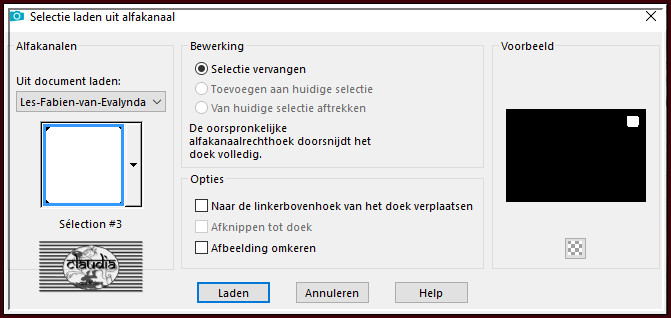 Selecties - Selectie laden/opslaan - Selectie laden uit alfkanaal : Sélection #3