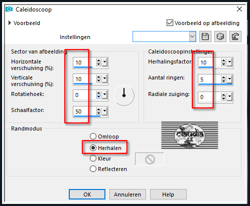 Effecten - Reflectie-effecten - Caleidoscoop