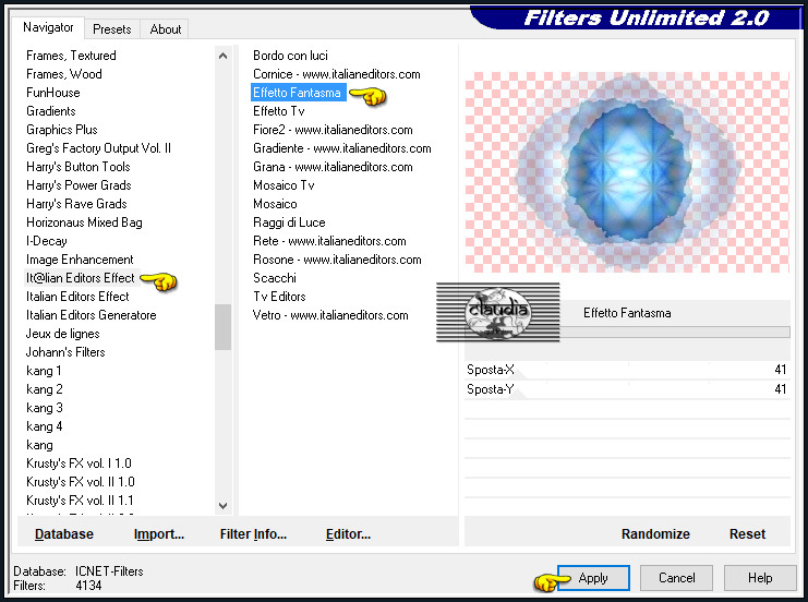 Effecten - Insteekfilters - <I.C.NET Software> - Filters Unlimited 2.0 - It@lian Editors Effect - Effetto Fantasma