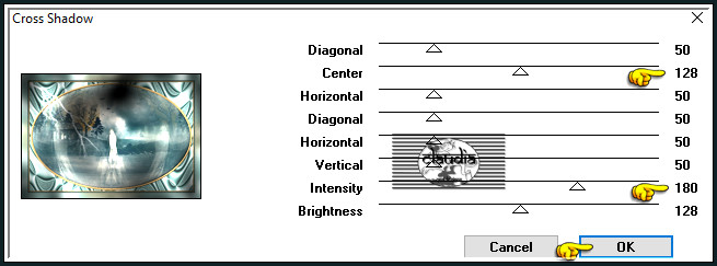 Effecten - Insteekfilters - Graphics Plus - Cross Shadow