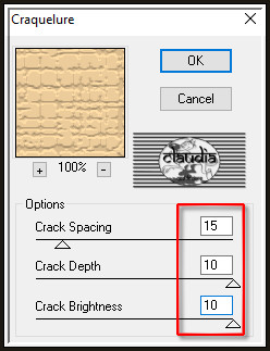 Effecten - Insteekfilters - Textures - Craquelure