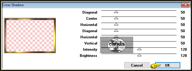 Effecten - Insteekfilters - Graphics Plus - Cross Shadow