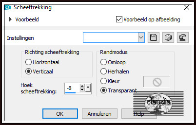 Effecten - Geometrische effecten - Scheeftrekking