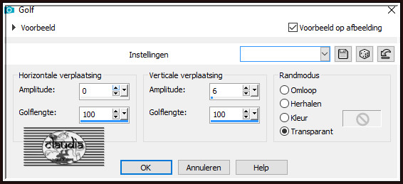 Effecten - Vervormingseffecten - Golf