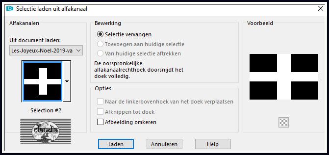 Selecties - Selectie laden/opslaan - Selectie laden uit alfakanaal : Sélection #2