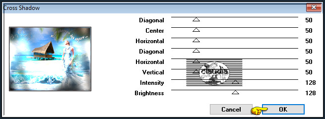 Effecten - Insteekfilters - Graphics Plus - Cross Shadow