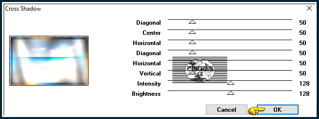 Effecten - Insteekfilters - Graphics Plus - Cross Shadow