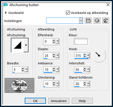 Effecten - 3D-Effecten - Afschuining buiten