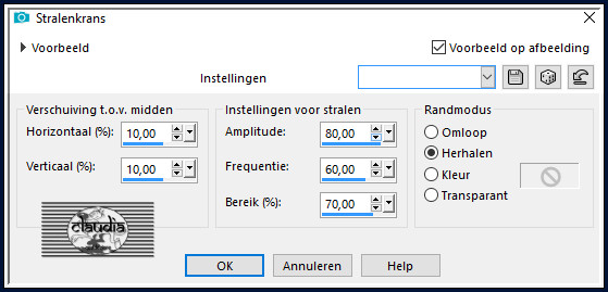 Effecten - Vervormingseffecten - Stralenkrans