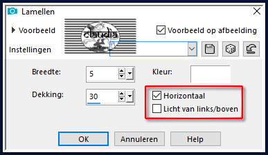 Effecten - Textuureffecten - Lamellen