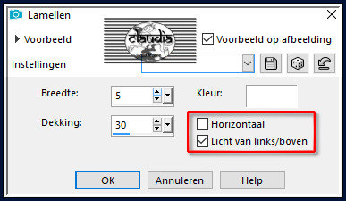 Effecten - Textuureffecten - Lamellen