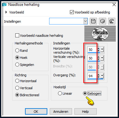 Effecten - Afbeeldingseffecten - Naadloze herhaling :