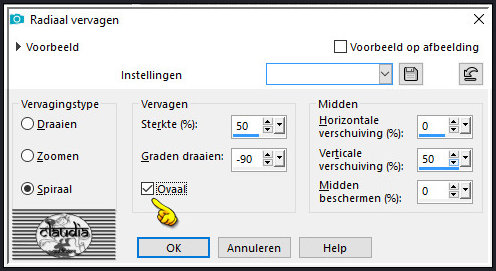 Aanpassen - Vervagen - Radiaal vervagen