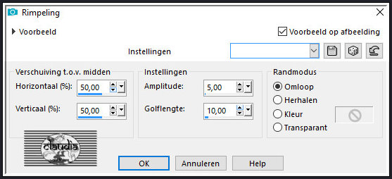 Effecten - Vervormingseffecten - Rimpeling 