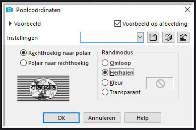 Effecten - Vervormingseffecten - Poolcoördinaten