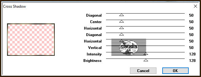 Effecten - Insteekfilters - Graphics Plus - Cross Shadow