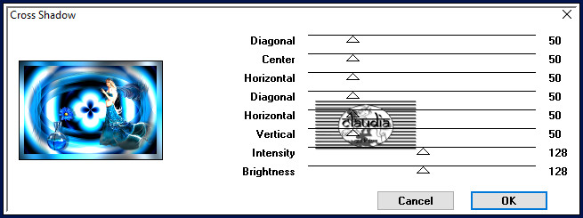 Effecten - Insteekfilters - Graphics Plus - Cross Shadow 