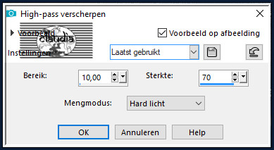 Aanpassen - Scherpte - High-pass verscherpen