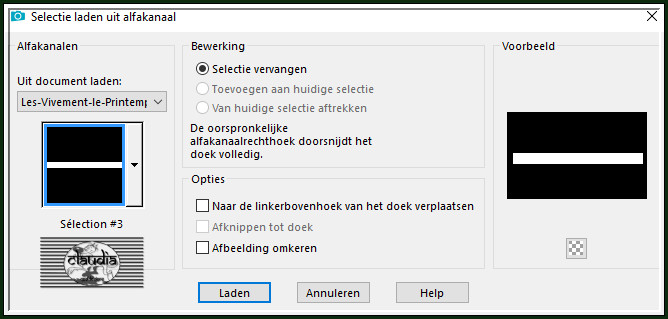 Selecties - Selectie laden/opslaan - Selectie laden uit alfakanaal : Sélection #3