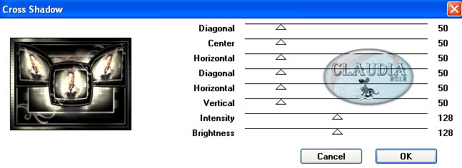 Effecten - Insteekfilters - Graphics Plus - Cross Shadow