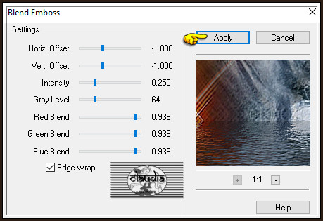 Effecten - Insteekfilters - FM Tile Tools - Blend Emboss