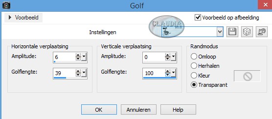 Effecten - Vervormingseffecten - Golf