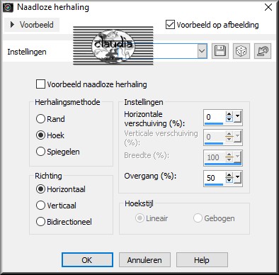 Effecten - Afbeeldingseffecten - Naadloze herhaling