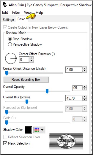 Effecten - Insteekfilters - Alien Skin Eye Candy 5 : Impact - Perspective Shadow