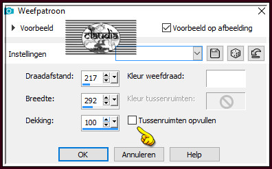 Effecten - Textuureffecten - Weefpatroon