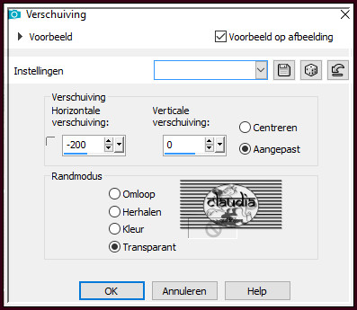 Effecten - Afbeeldingseffecten - Verschuiving
