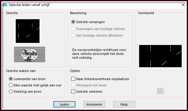 Selecties - Selectie laden/opslaan - Selectie laden vanaf schijf : Athe-320