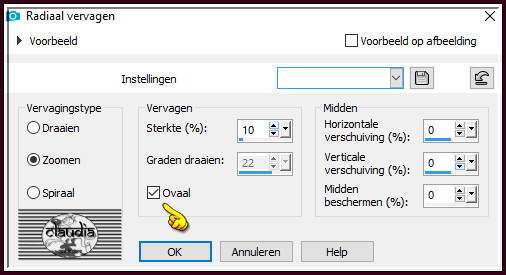 Aanpassen - Vervagen - Radiaal vervagen