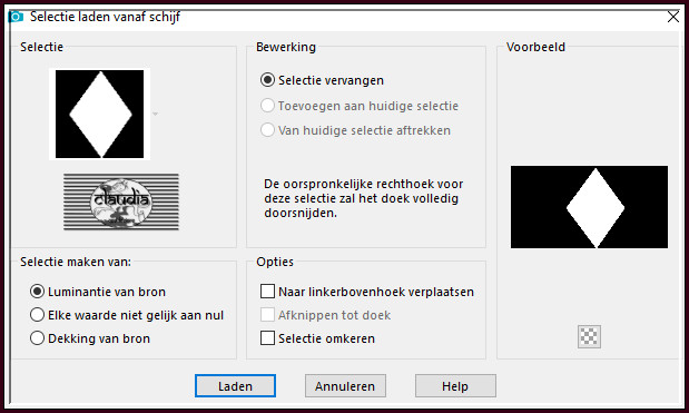 Selecties - Selectie laden/opslaan - Selectie laden vanaf schijf : Athe-317