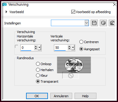 Effecten - Afbeeldingseffecten - Verschuiving