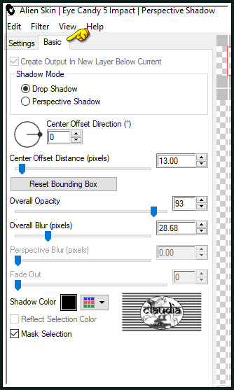 Effecten - Insteekfilters - Alien Skin Eye Candy 5 : Impact - Perspective Shadow