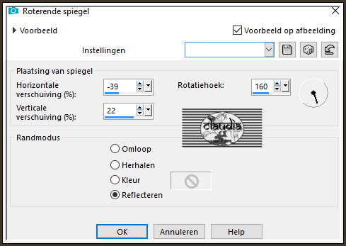 Effecten - Reflectie-effecten - Roterende spiegel