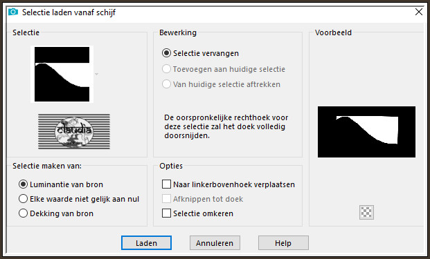 Selecties - Selectie laden/opslaan - Selectie laden vanaf schijf : Athe-312