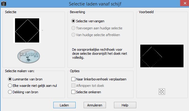 Selecties - Selectie laden/opslaan - Selectie laden vanaf schijf : Athe-301