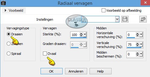 Aanpassen - Vervagen - Radiaal vervagen