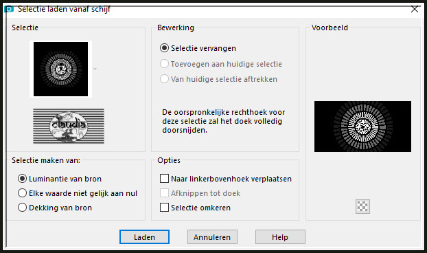 Selecties - Selectie laden/opslaan - Selectie laden vanaf schijf : Athe-328