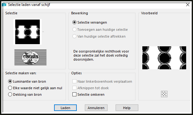 Selecties - Selectie laden/opslaan - Selectie laden vanaf schijf : Athe-329