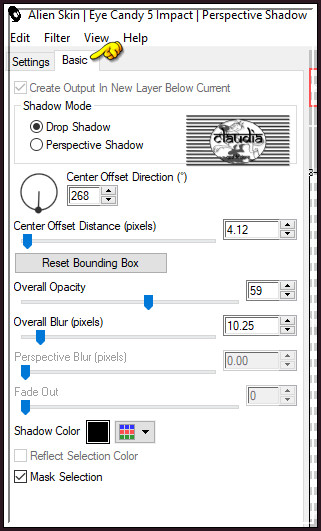 Effecten - Insteekfilters - Alien Skin Eye Candy 5 : Impact - Perspective Shadow