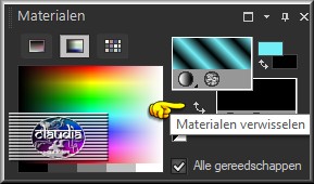 Ga naar het Kleurenpallet en wissel de kleuren
