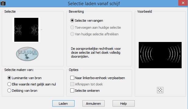 Selecties - Selectie laden/opslaan - Selectie laden vanaf schijf : Athe-308 