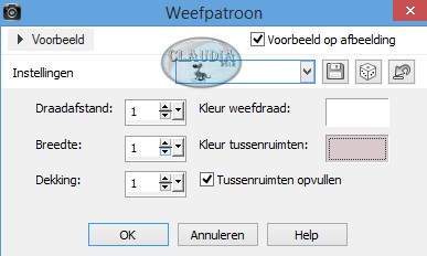 Effecten - Textuureffecten - Weefpatroon 