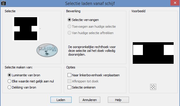 Selecties - Selectie laden/opslaan - Selectie laden vanaf schijf : Athe-303