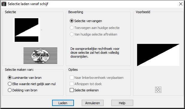 Selecties - Selectie laden/laden - Selectie laden vanaf schijf : Athe-353