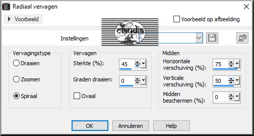 Aanpassen - Vervagen - Radiaal vervagen