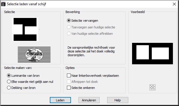 Selecties - Selectie laden/opslaan - Selecties laden vanaf schijf : Athe-351
