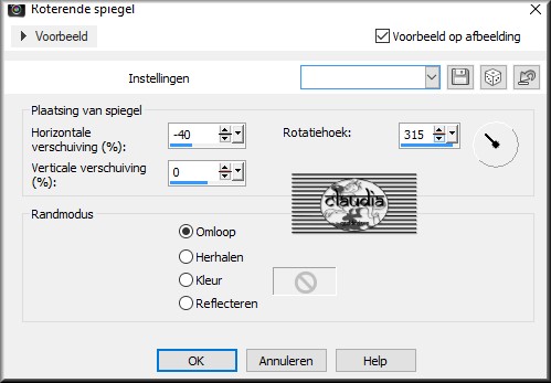 Effecten - Reflectie effecten - Roterende spiegel